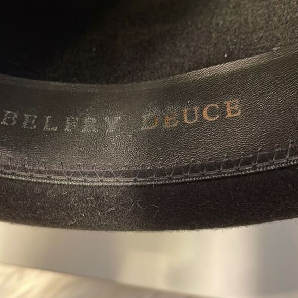 Mens wool Black Derby dress hat - Picture 4 of 5